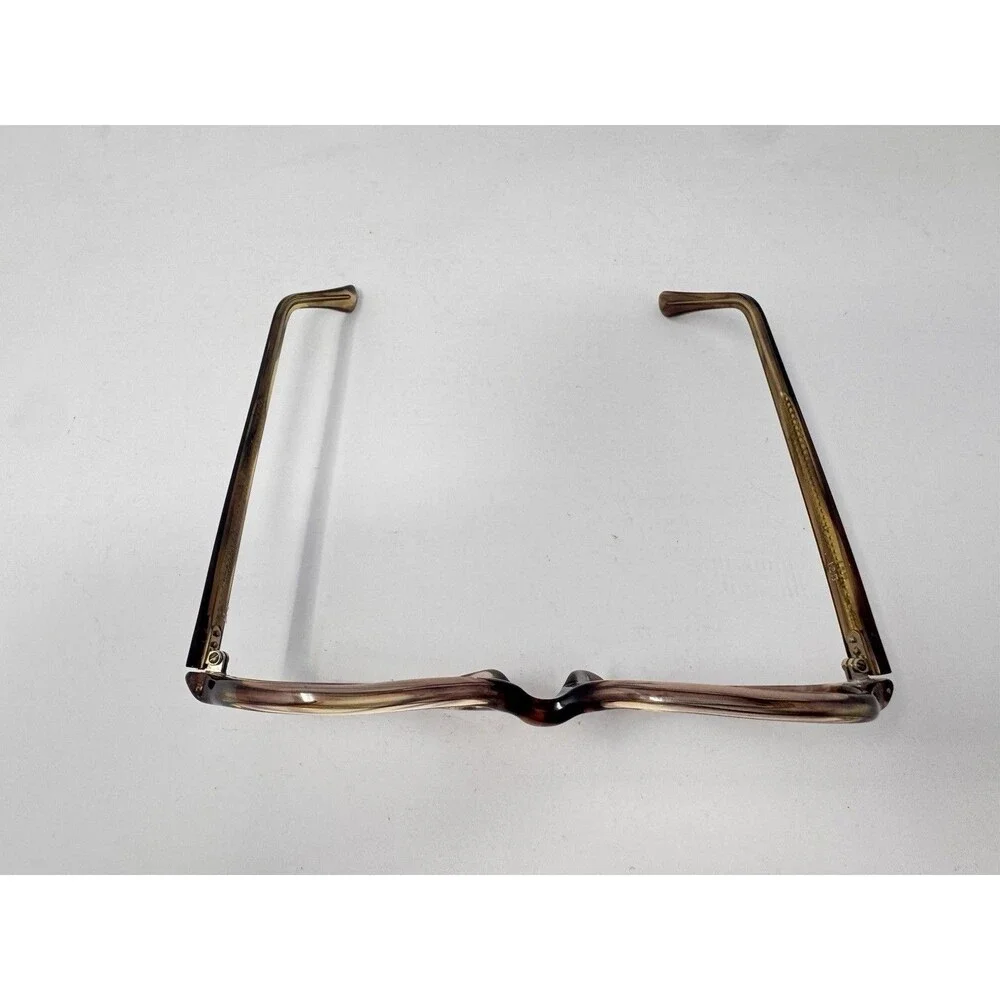 Vintage 1970s Eyeglass Frames 50-18-135 Brown Round Frames Only New Old Stock